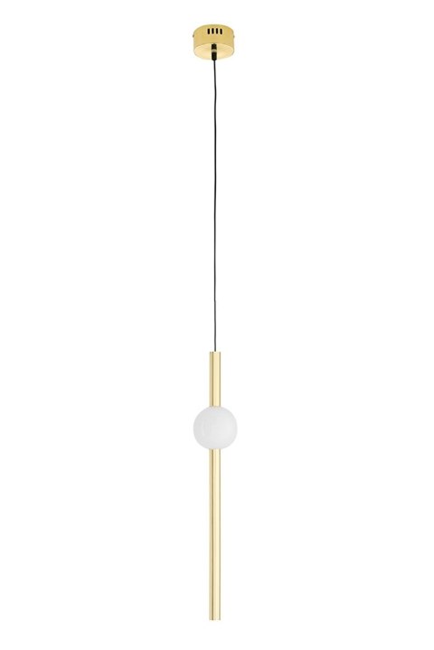 King Home Lampa wisząca LIBRA 60 ON złota stal nierdzewna klosz kula szkło biały King Home Lampa wisząca LIBRA 60 ON złota stal nierdzewna klosz kula szkło biały