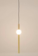 King Home Lampa wisząca LIBRA 60 ON złota stal nierdzewna klosz kula szkło biały King Home Lampa wisząca LIBRA 60 ON złota stal nierdzewna klosz kula szkło biały