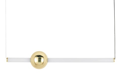 King Home Lampa wisząca LED LIBRA 90 IN biało - złota szkło metal King Home Lampa wisząca LED LIBRA 90 IN biało - złota szkło metal