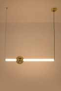King Home Lampa wisząca LED LIBRA 90 IN biało - złota szkło metal
