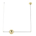 King Home Lampa wisząca LED LIBRA 90 IN biało - złota szkło metal King Home Lampa wisząca LED LIBRA 90 IN biało - złota szkło metal