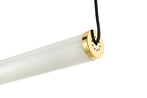 King Home Lampa wisząca LED LIBRA 90 IN biało - złota szkło metal King Home Lampa wisząca LED LIBRA 90 IN biało - złota szkło metal