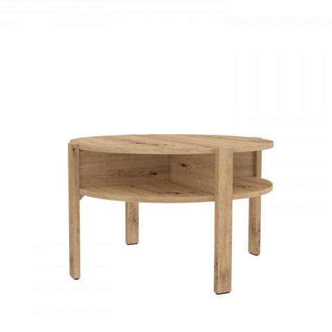 Forte COFFEE TABLES CFTT5024-D78 Stolik okolicznościowy, kawowy, okrągły Dąb Artisan