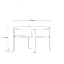 Forte COFFEE TABLES CFTT5024-D78 Stolik okolicznościowy, kawowy, okrągły Dąb Artisan Forte COFFEE TABLES CFTT5024-D78 Stolik okolicznościowy, kawowy, okrągły Dąb Artisan