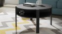 Forte COFFEE TABLES CFTT5024-Z13M Stolik okolicznościowy, kawowy, okrągły, Czarny mat