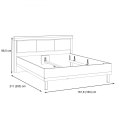 Forte DALATE DQLL2162-M300A Stelaż łóżka z zagłówkiem 160x200 Forte DALATE DQLL2162-M300A Stelaż łóżka z zagłówkiem 160x200
