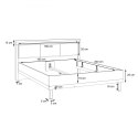 Forte DALATE DQLL2162-M300A Stelaż łóżka z zagłówkiem 160x200