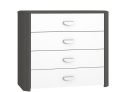 Meble Forte HEY HEYK211-C230 Komoda Szary/Biały Meble Forte HEY HEYK211-C230 Komoda Szary/Biały