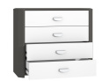Meble Forte HEY HEYK211-C230 Komoda Szary/Biały Meble Forte HEY HEYK211-C230 Komoda Szary/Biały