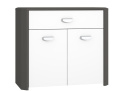 Meble Forte HEY HEYK221-C230 Komoda młodzieżowa Szary/Biały Meble Forte HEY HEYK221-C230 Komoda młodzieżowa Szary/Biały