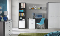 Meble Forte HEY HEYK231-C230 Komoda młodzieżowa Szary/Biały Meble Forte HEY HEYK231-C230 Komoda młodzieżowa Szary/Biały