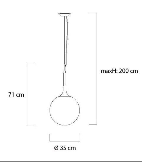 King Home Lampa wisząca CASTRO 35 - szkło, stal King Home Lampa wisząca CASTRO 35 - szkło, stal