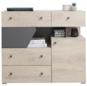 KOMODA MŁODZIEŻOWA MEBLAR DELTA System DL11 - Dąb / Antracyt szuflady półki płyta laminowana dla dziecka dla nastolatka KOMODA MŁODZIEŻOWA MEBLAR DELTA System DL11 - Dąb / Antracyt szuflady półki płyta laminowana dla dziecka dla nastolatka