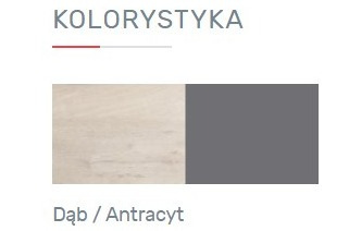 PÓŁKA WISZĄCA MŁODZIEŻOWA MEBLAR DELTA System DL12 - Dąb / Antracyt płyta laminowana do pokoju młodzieżowego salonu dla dziecka PÓŁKA WISZĄCA MŁODZIEŻOWA MEBLAR DELTA System DL12 - Dąb / Antracyt płyta laminowana do pokoju młodzieżowego salonu dla dziecka