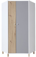 SZAFA NAROŻNA MŁODZIEŻOWA MEBLAR FARO System FR2 L/P - Biały Lux / Dąb Artisan / Szary PÓŁKI DWA DRĄŻKI DO WIESZANIA UBRAŃ SZAFA NAROŻNA MŁODZIEŻOWA MEBLAR FARO System FR2 L/P - Biały Lux / Dąb Artisan / Szary PÓŁKI DWA DRĄŻKI DO WIESZANIA UBRAŃ