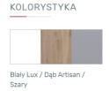 SZAFA NAROŻNA MŁODZIEŻOWA MEBLAR FARO System FR2 L/P - Biały Lux / Dąb Artisan / Szary PÓŁKI DWA DRĄŻKI DO WIESZANIA UBRAŃ SZAFA NAROŻNA MŁODZIEŻOWA MEBLAR FARO System FR2 L/P - Biały Lux / Dąb Artisan / Szary PÓŁKI DWA DRĄŻKI DO WIESZANIA UBRAŃ