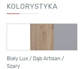 SZAFKA RTV KOMODA NISKA Meblar FARO System FR8 - Biały Lux / Dąb Artisan / Szary SZAFKA RTV KOMODA NISKA Meblar FARO System FR8 - Biały Lux / Dąb Artisan / Szary