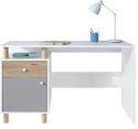 BIURKO MŁODZIEŻOWE MEBLAR FARO System FR9 - Biały Lux /Dąb Artisan /Szary prostokątne szuflada szafka dla dziecka dla nastolatka BIURKO MŁODZIEŻOWE MEBLAR FARO System FR9 - Biały Lux /Dąb Artisan /Szary prostokątne szuflada szafka dla dziecka dla nastolatka