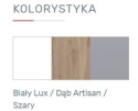 BIURKO MŁODZIEŻOWE MEBLAR FARO System FR9 - Biały Lux /Dąb Artisan /Szary prostokątne szuflada szafka dla dziecka dla nastolatka BIURKO MŁODZIEŻOWE MEBLAR FARO System FR9 - Biały Lux /Dąb Artisan /Szary prostokątne szuflada szafka dla dziecka dla nastolatka