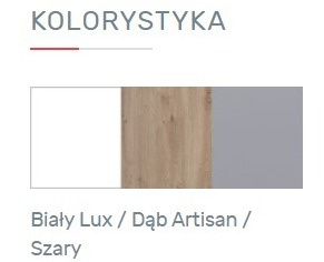 BIURKO MŁODZIEŻOWE MEBLAR FARO System FR9 - Biały Lux /Dąb Artisan /Szary prostokątne szuflada szafka dla dziecka dla nastolatka BIURKO MŁODZIEŻOWE MEBLAR FARO System FR9 - Biały Lux /Dąb Artisan /Szary prostokątne szuflada szafka dla dziecka dla nastolatka