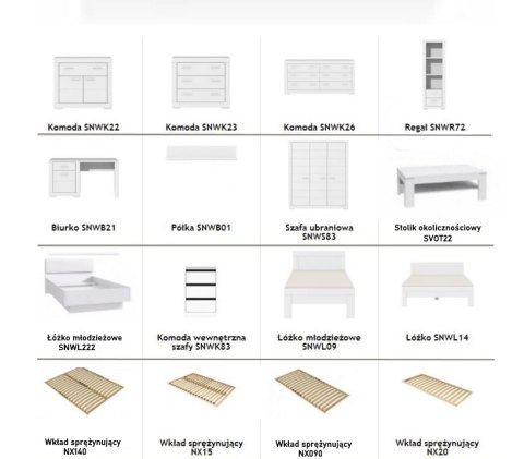 Meble Forte KRZESŁA KR0114-120-ET95 Krzesło SNOW Biały/Szary Meble Forte KRZESŁA KR0114-120-ET95 Krzesło SNOW Biały/Szary