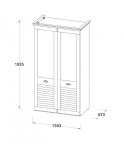 Meble Forte MARIDA MDNS929-U42 Szafa ubraniowa Biały Meble Forte MARIDA MDNS929-U42 Szafa ubraniowa Biały