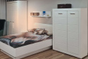Meble Forte SNOW SNWL222-C50 Łóżko120x200 cm Biały mat Meble Forte SNOW SNWL222-C50 Łóżko120x200 cm Biały mat