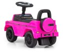 Milly Mally Pojazd Jeździk MERCEDES G350d Pink S Różowy autko Chodzik Pchacz schowek pod siedzeniem oparcie 12 m+ klakson