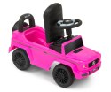 Milly Mally Pojazd Jeździk MERCEDES G350d Pink S Różowy autko Chodzik Pchacz schowek pod siedzeniem oparcie 12 m+ klakson