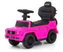 Milly Mally Pojazd z rączką Jeździk MERCEDES G350d Pink Różowy autko Chodzik Pchacz schowek pod siedzeniem oparcie klakson