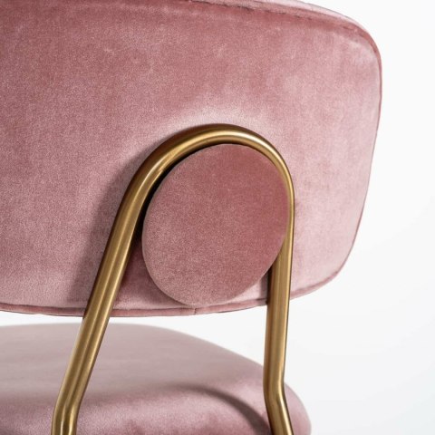 Richmond Interiors RICHMOND hoker XENIA BLUSHED VELVET różowy - stal szczotkowana Richmond Interiors RICHMOND hoker XENIA BLUSHED VELVET różowy - stal szczotkowana