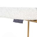 Richmond Interiors RICHMOND hoker XENIA WHITE BOUCLÉ biały - stal szczotkowana Richmond Interiors RICHMOND hoker XENIA WHITE BOUCLÉ biały - stal szczotkowana