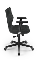 OD RĘKI - Entelo NERO black Deco 17 rozm. 6 - dobre krzesło, fotel obrotowy do biurka