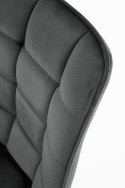 Halmar K332 krzesło nogi - czarne metal, siedzisko tkanina - ciemny popiel