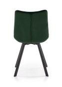 Halmar K332 krzesło nogi - czarne, siedzisko tkanina - ciemny zielony