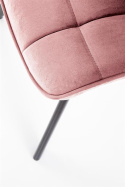 Halmar K332 krzesło nogi - czarne, siedzisko tkanina - różowy