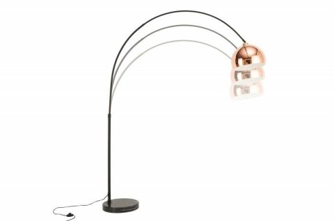 Invicta Interior INVICTA lampa podłogowa BIG BOW różowe złoto 170-210 cm stal chromowana podstawa marmurowa E27