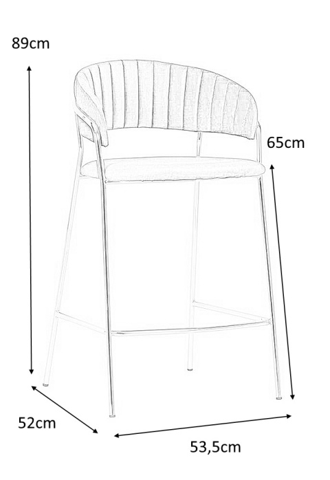 King Home Hoker MARGO 65 ciemny zielony - welur, podstawa złota King Home Hoker MARGO 65 ciemny zielony - welur, podstawa złota