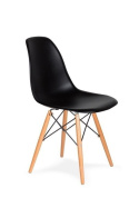 King Home Krzesło DSW WOOD czarne.03 tworzywo - podstawa drewniana bukowa łączenia stal lakierowana na czarno King Home Krzesło DSW WOOD czarne.03 tworzywo - podstawa drewniana bukowa łączenia stal lakierowana na czarno