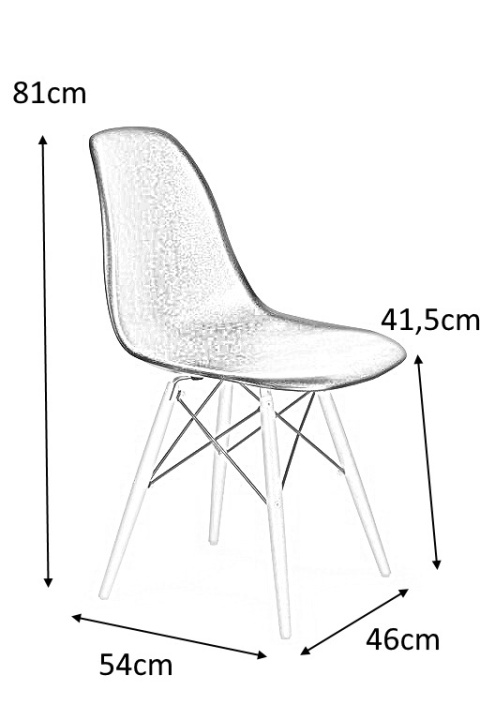 King Home Krzesło DSW WOOD czarne.03 tworzywo - podstawa drewniana bukowa łączenia stal lakierowana na czarno King Home Krzesło DSW WOOD czarne.03 tworzywo - podstawa drewniana bukowa łączenia stal lakierowana na czarno