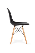 King Home Krzesło DSW WOOD czarne.03 tworzywo - podstawa drewniana bukowa łączenia stal lakierowana na czarno King Home Krzesło DSW WOOD czarne.03 tworzywo - podstawa drewniana bukowa łączenia stal lakierowana na czarno