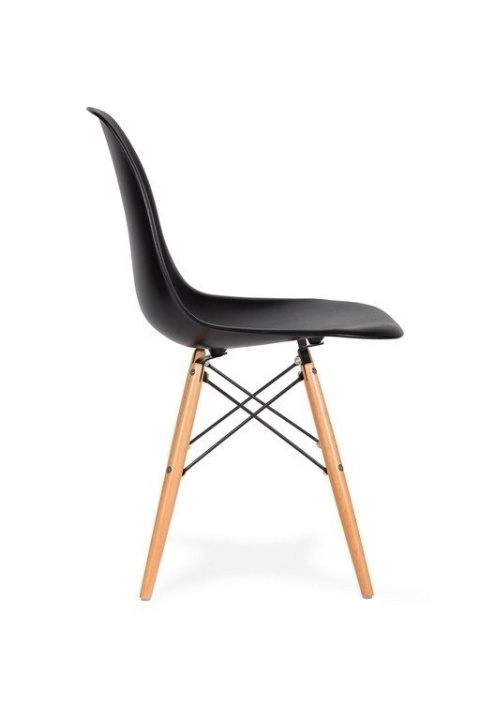 King Home Krzesło DSW WOOD czarne.03 tworzywo - podstawa drewniana bukowa łączenia stal lakierowana na czarno King Home Krzesło DSW WOOD czarne.03 tworzywo - podstawa drewniana bukowa łączenia stal lakierowana na czarno