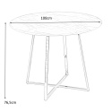 King Home Stół CARAT okrągły - MDF okleinowany imitacja marmuru, złota podstawa, metalowa King Home Stół CARAT okrągły - MDF okleinowany imitacja marmuru, złota podstawa, metalowa
