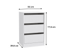 Meble Forte SNOW SNWK83-120 Komoda wewnętrzna szafy: SNWS83-C50, SNWS82-C50 Meble Forte SNOW SNWK83-120 Komoda wewnętrzna szafy: SNWS83-C50, SNWS82-C50