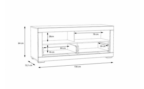 Meble Forte SNOW SNWT12-C50 Szafka RTV Biały mat Meble Forte SNOW SNWT12-C50 Szafka RTV Biały mat