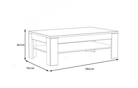 Meble Forte SNOW SVOT22-Z12M Stolik okolicznościowy Biały mat Meble Forte SNOW SVOT22-Z12M Stolik okolicznościowy Biały mat