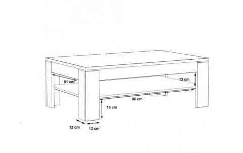 Meble Forte SNOW SVOT22-Z12M Stolik okolicznościowy Biały mat Meble Forte SNOW SVOT22-Z12M Stolik okolicznościowy Biały mat