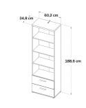 Meble Forte WINNIE WNR82-Q36 Regał młodzieżowy Biały/Dąb Meble Forte WINNIE WNR82-Q36 Regał młodzieżowy Biały/Dąb