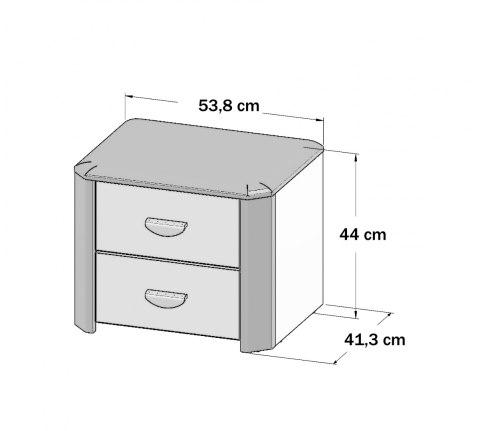 Meble Forte YOOP YPK02-Q41 Szafka nocna Dąb sonoma/Szary Meble Forte YOOP YPK02-Q41 Szafka nocna Dąb sonoma/Szary