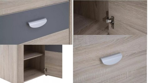 Meble Forte YOOP YPK02-Q41 Szafka nocna Dąb sonoma/Szary Meble Forte YOOP YPK02-Q41 Szafka nocna Dąb sonoma/Szary